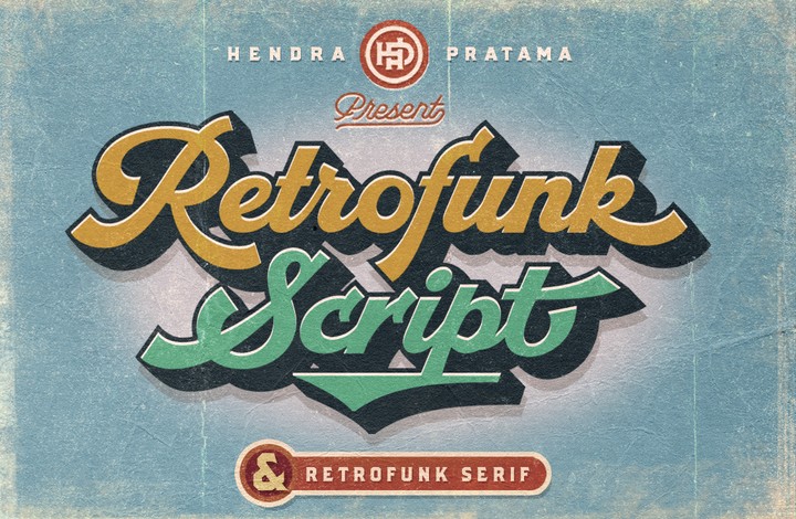 Ejemplo de fuente Retrofunk Script #1